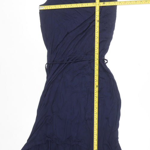 Next Women’s Blue Lace Top Hi-Low Fit & Flare Sleeveless Dress Size 10