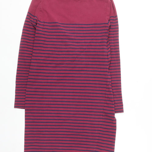 JoJo Maman Bébé Women Purple Stripe Maternity Shift Dress S