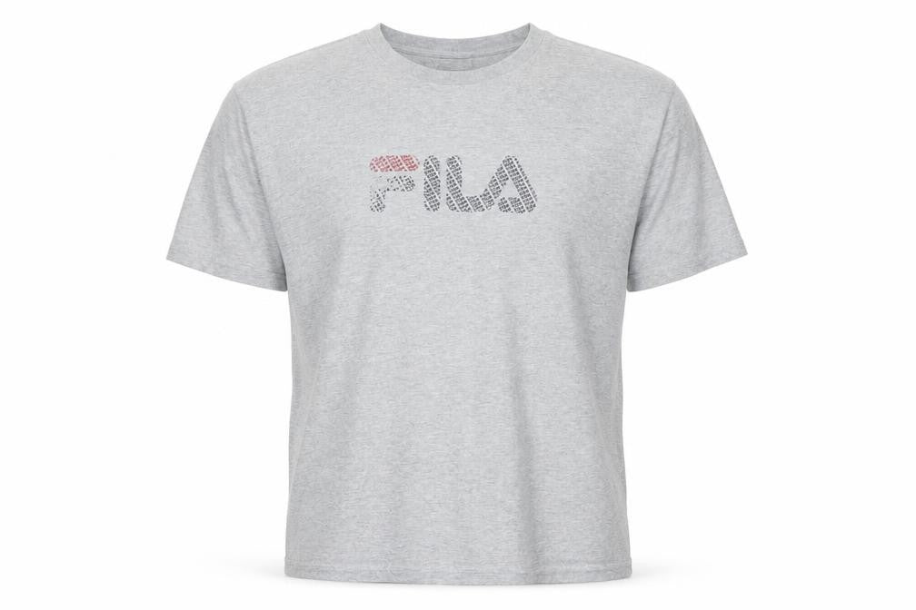 FILA Men's Grey XL Short Sleeve Cotton Graphic T-Shirt
