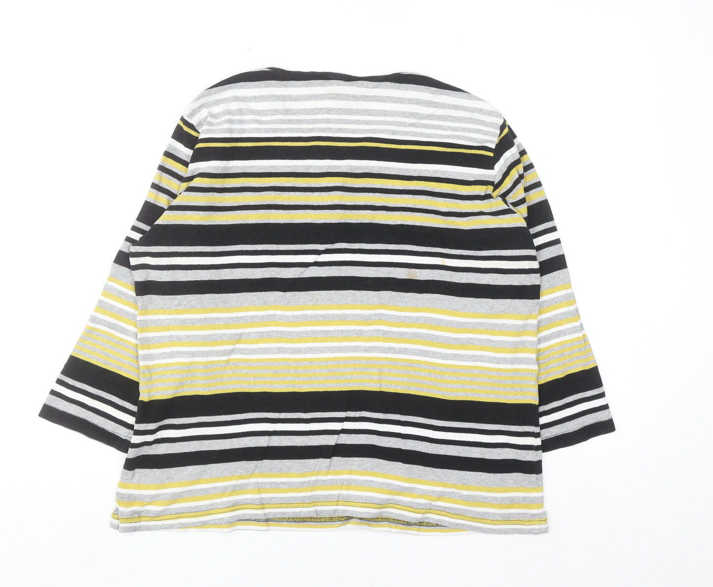 Isle Women’s Multicoloured Striped Henley Top Size 18