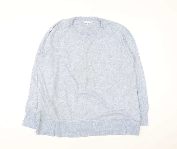 Next Women's Blue Crew Neck Long Sleeve Knit Jumper Size 20