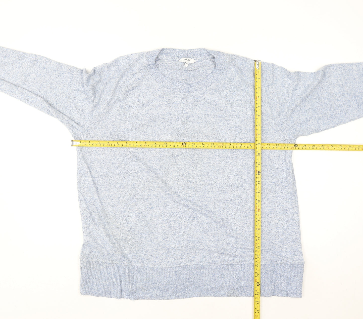 Next Women's Blue Crew Neck Long Sleeve Knit Jumper Size 20