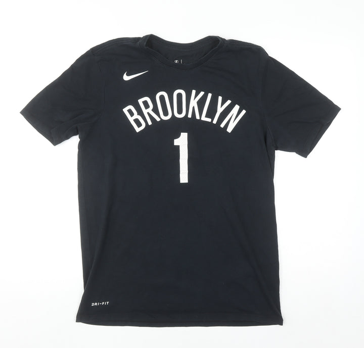 Nike Men's Black Brooklyn Nets Dri-FIT T-Shirt Size M Athletic Fit
