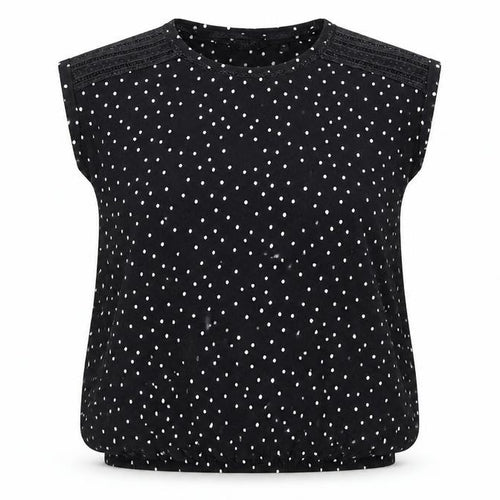 Next Women’s Black Polka Dot Sleeveless Cotton Blouse Size 12