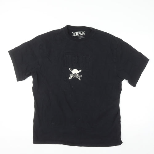 Pull & Bear One Piece Roronoa Zoro Black Men's Anime T-Shirt M