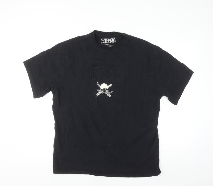Pull & Bear One Piece Roronoa Zoro Black Men's Anime T-Shirt M