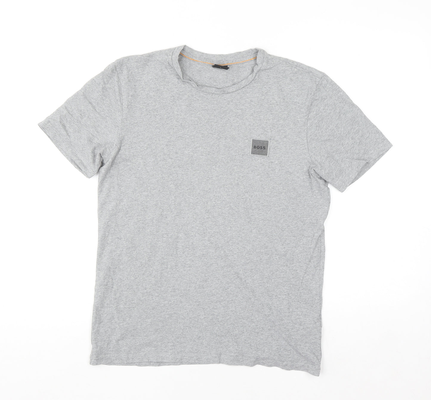 Hugo Boss Men's Grey Cotton Crew Neck Short Sleeve T-Shirt Size S