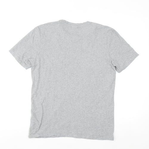 Hugo Boss Men's Grey Cotton Crew Neck Short Sleeve T-Shirt Size S