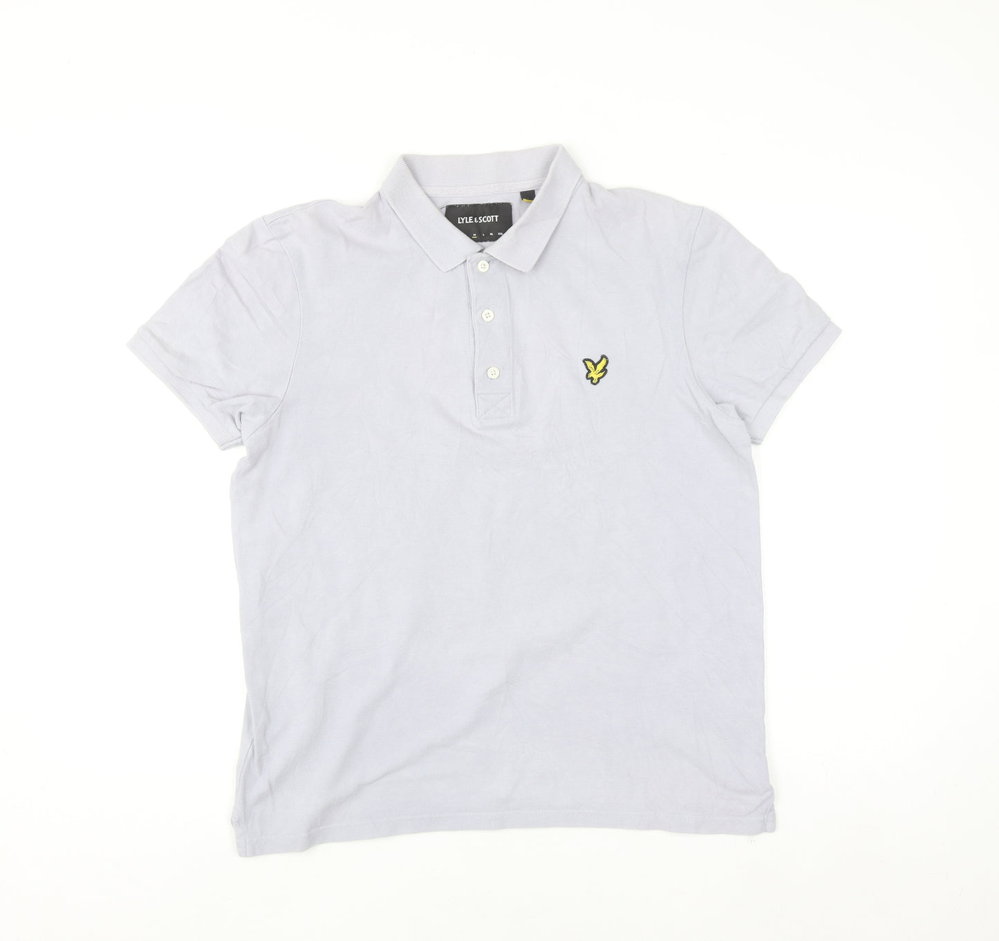 Lyle & Scott Men's Grey M Cotton Polo Shirt Short Sleeve Classic Fit