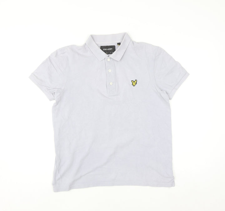 Lyle & Scott Men's Grey M Cotton Polo Shirt Short Sleeve Classic Fit