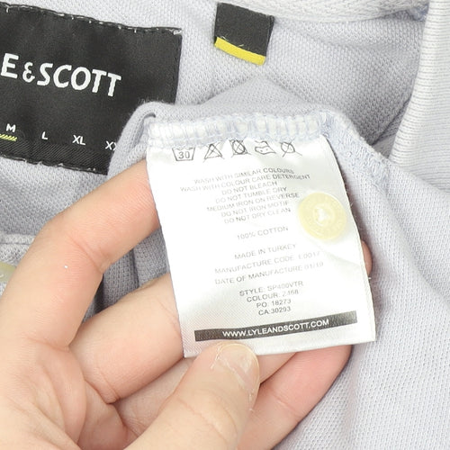 Lyle & Scott Men's Grey M Cotton Polo Shirt Short Sleeve Classic Fit