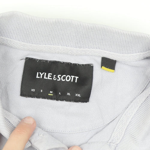 Lyle & Scott Men's Grey M Cotton Polo Shirt Short Sleeve Classic Fit