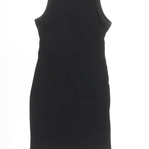Bershka Women’s Black Sleeveless Bodycon Short Dress Size 12