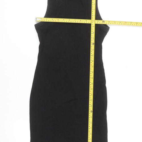 Bershka Women’s Black Sleeveless Bodycon Short Dress Size 12