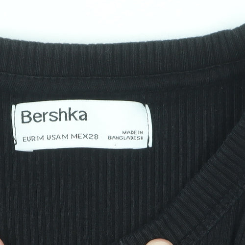 Bershka Women’s Black Sleeveless Bodycon Short Dress Size 12