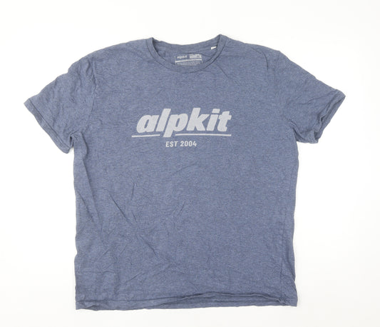Alpkit Men's Blue Organic Cotton XL Crew Neck T-Shirt