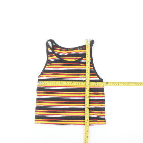 Superdry Womens Multicoloured Striped Cropped Tank Top Size 10