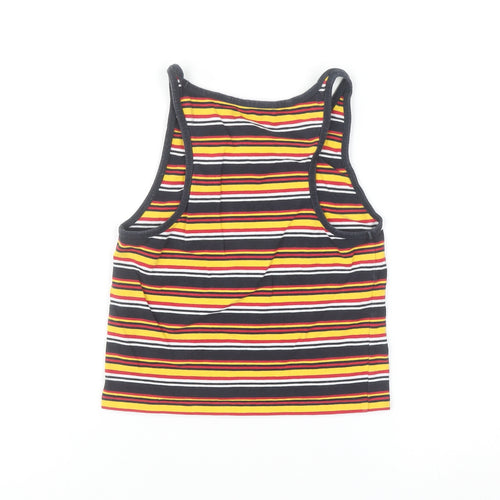 Superdry Womens Multicoloured Striped Cropped Tank Top Size 10
