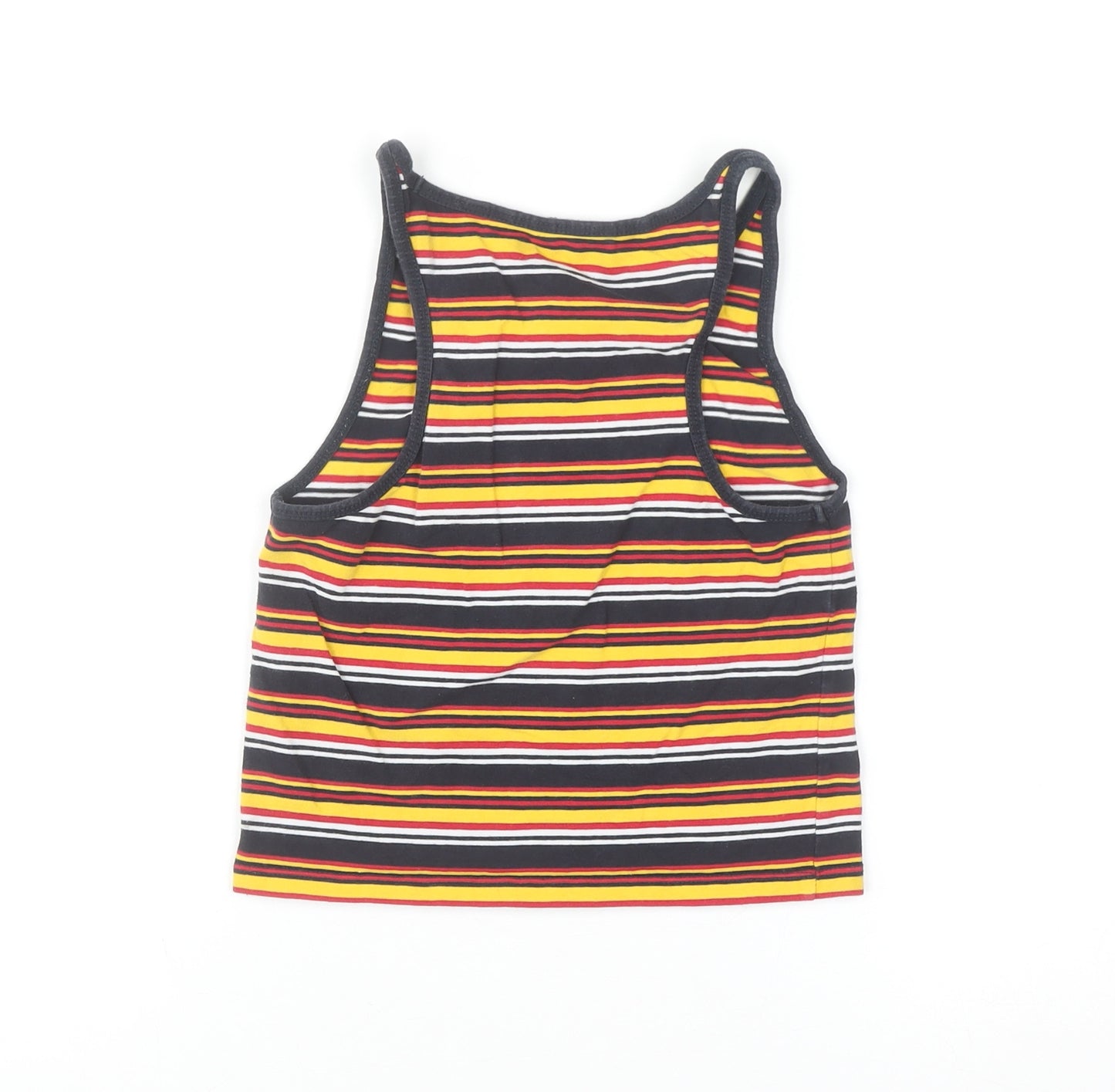 Superdry Womens Multicoloured Striped Cropped Tank Top Size 10