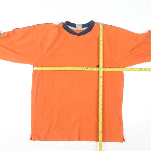 Nike Men's Orange Pullover Sweatshirt Size L Crew Neck Sports Top