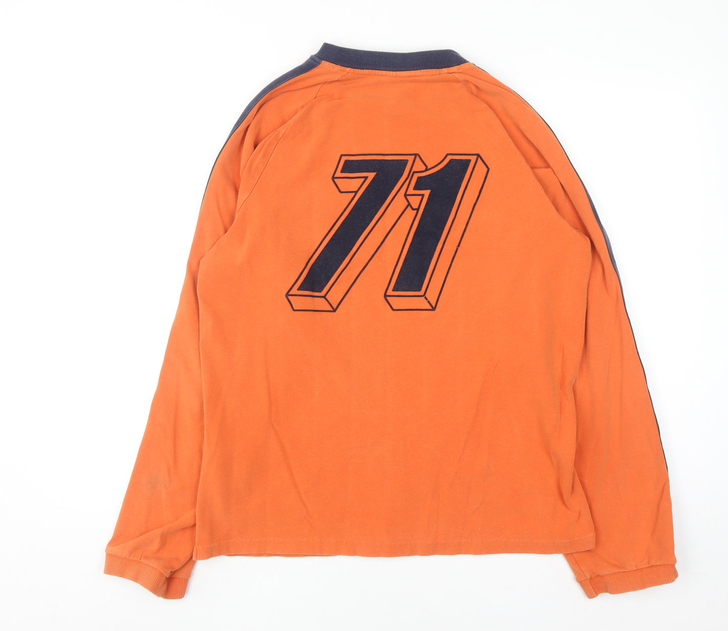 Nike Men's Orange Pullover Sweatshirt Size L Crew Neck Sports Top