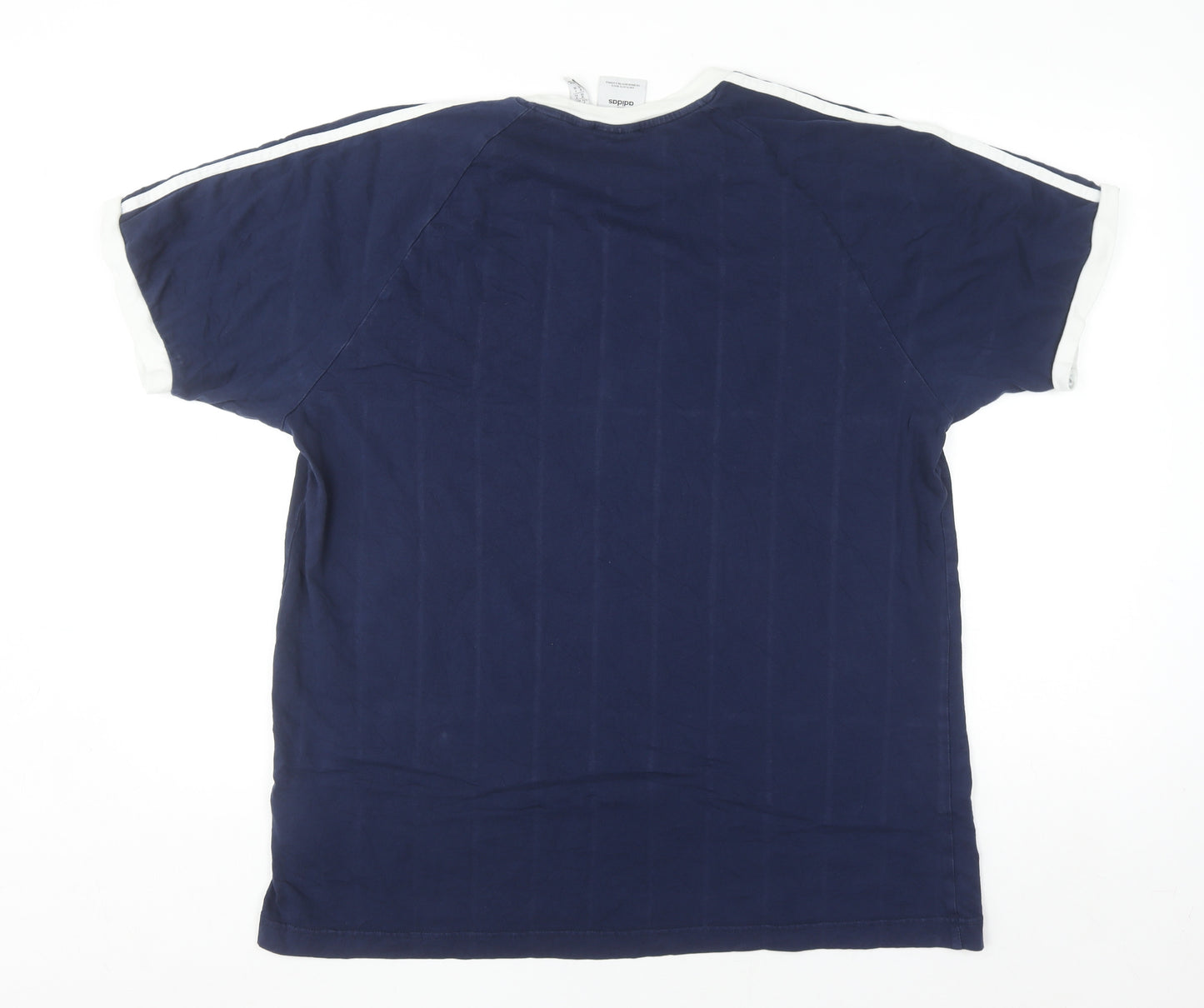 Adidas Men's Blue XL Crew Neck Cotton Sports T-Shirt