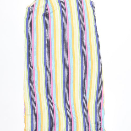 Studio Womens Multicoloured Stripe One Shoulder Slip Dress Size 16
