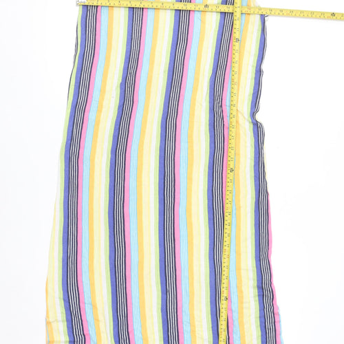 Studio Womens Multicoloured Stripe One Shoulder Slip Dress Size 16