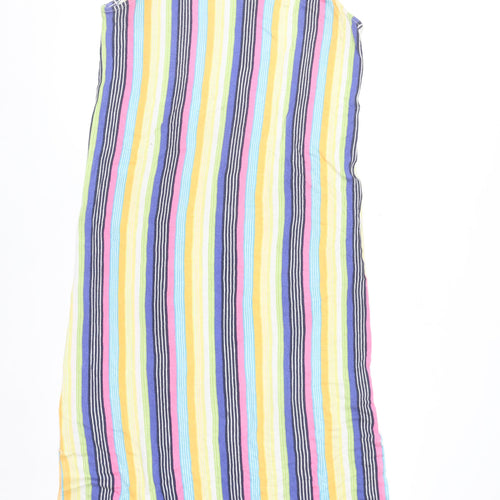 Studio Womens Multicoloured Stripe One Shoulder Slip Dress Size 16