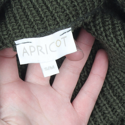 Apricot Women Green Roll Neck Chunky Knit Long Sleeve Pullover Jumper S