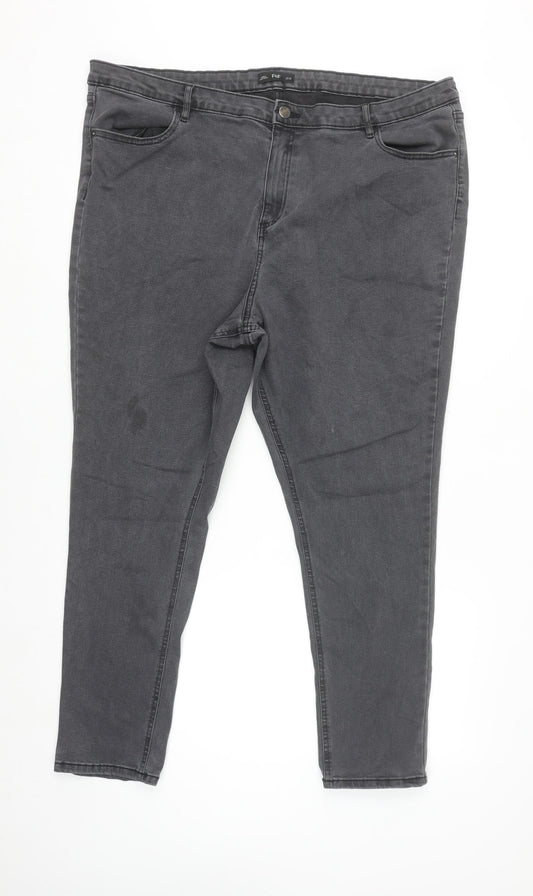 F&F Women’s Grey Skinny Stretch Jeans Size 22 Plus Fit