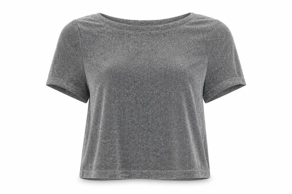 Carolyn Donnelly The Edit Womens Grey Glitter T-Shirt UK 14 Short Sleeve