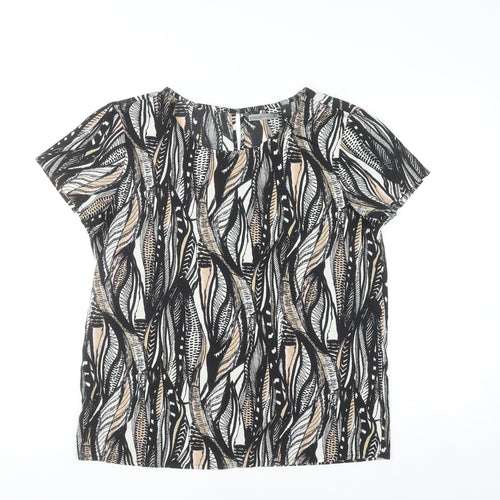 Soaked In Luxury Women's Multicoloured Abstract Blouse Size M