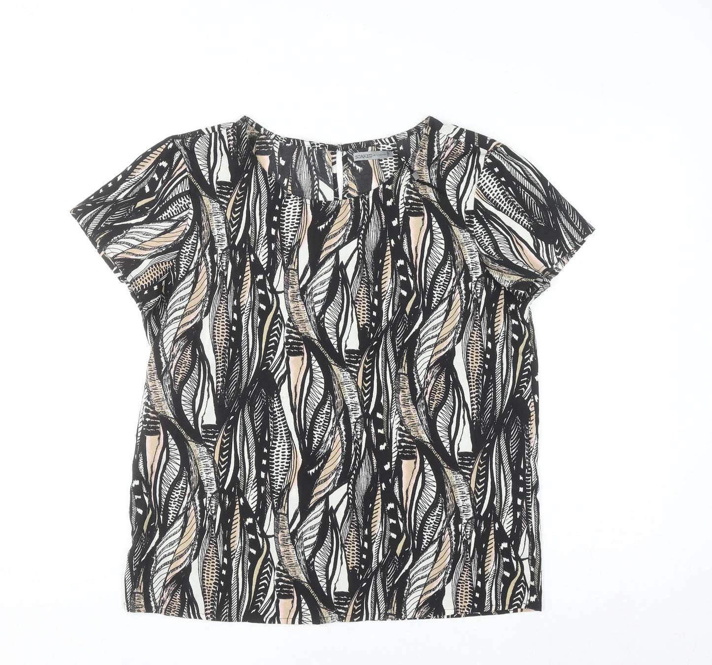 Soaked In Luxury Women's Multicoloured Abstract Blouse Size M