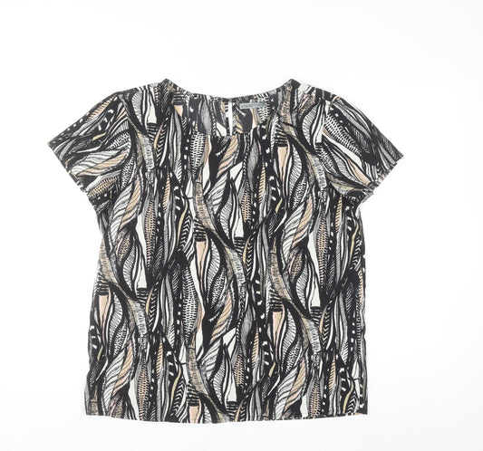 Soaked In Luxury Women's Multicoloured Abstract Blouse Size M