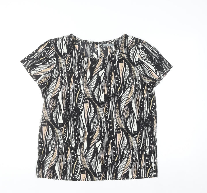 Soaked In Luxury Women's Multicoloured Abstract Blouse Size M