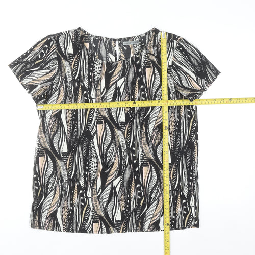 Soaked In Luxury Women's Multicoloured Abstract Blouse Size M