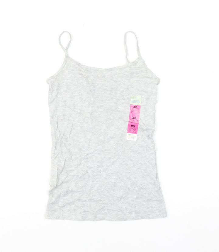 Primark Womens Grey XS Camisole Stretch Tank Top