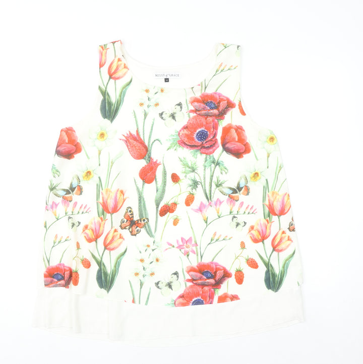 Kelly & Grace Women's Multicoloured Floral Sleeveless Camisole Top M