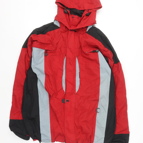 YDI Men's Red XL Hooded Waterproof Windproof Parka Jacket