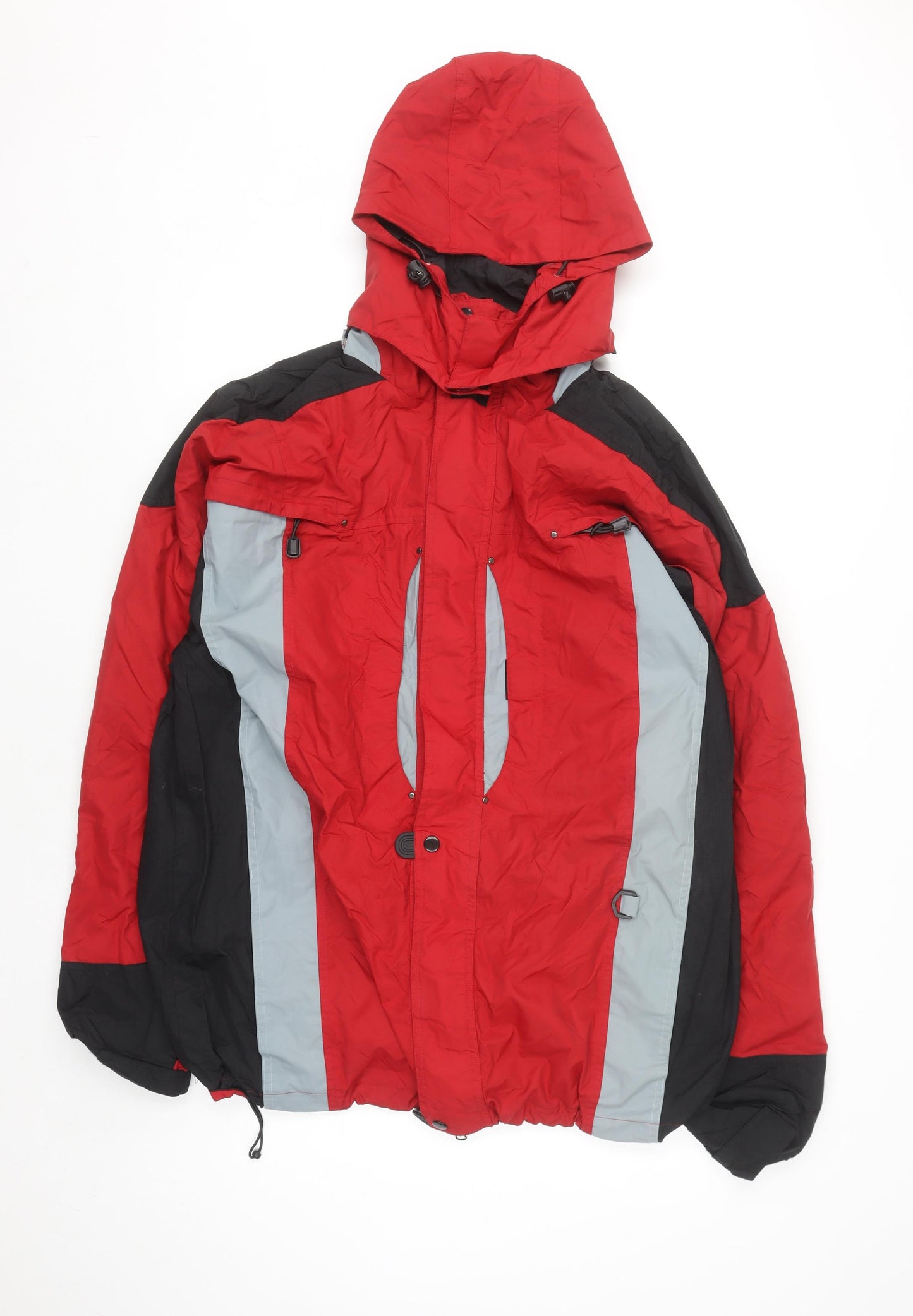 YDI Men's Red XL Hooded Waterproof Windproof Parka Jacket
