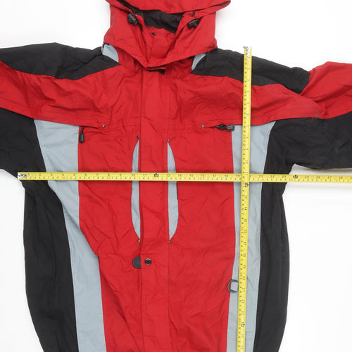 YDI Men's Red XL Hooded Waterproof Windproof Parka Jacket