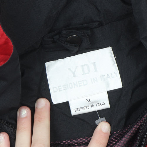 YDI Men's Red XL Hooded Waterproof Windproof Parka Jacket
