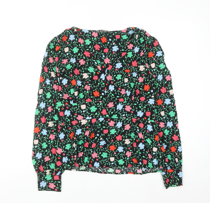 Dunnes Women’s Multicoloured Floral Viscose Blouse Size M Long Sleeve