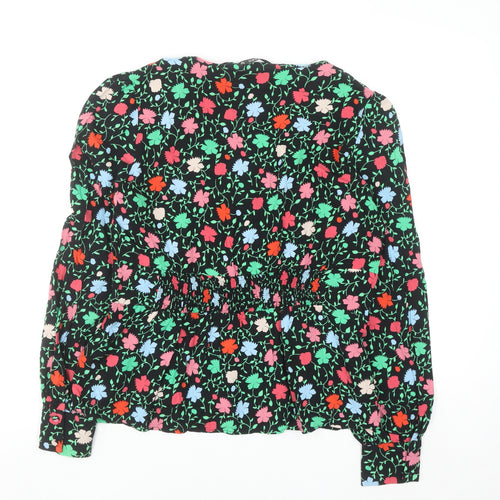 Dunnes Women’s Multicoloured Floral Viscose Blouse Size M Long Sleeve