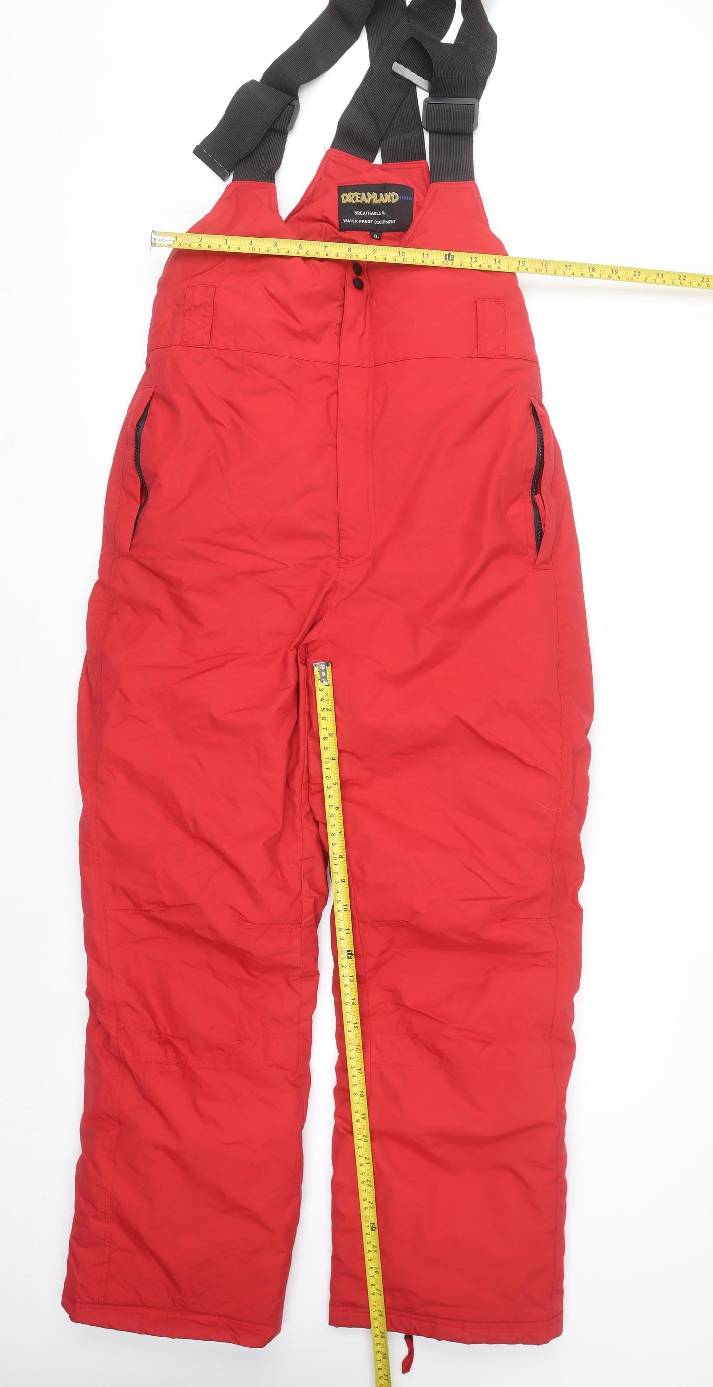 Dreamland Men Red XL Snow Pants Waterproof Breathable Trousers