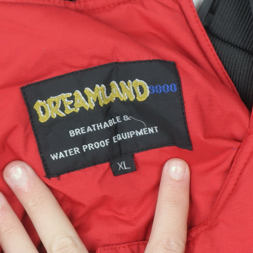 Dreamland Men Red XL Snow Pants Waterproof Breathable Trousers