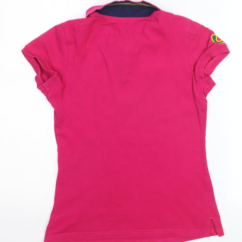 U.S. Polo Assn. Women's Pink Polo Shirt Size S Embroidered Classic Style