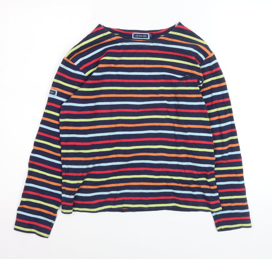 Les Trois Mats Women’s Multicoloured Striped Cotton Long Sleeve T-Shirt M