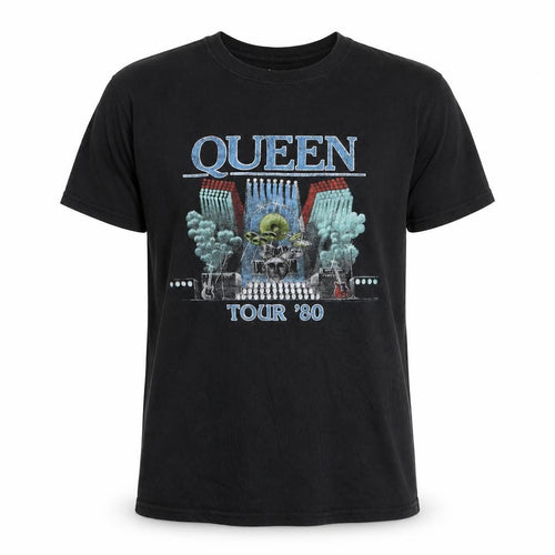 Queen Official Merch Men's Black Medium 80s Rock Band T-Shirt